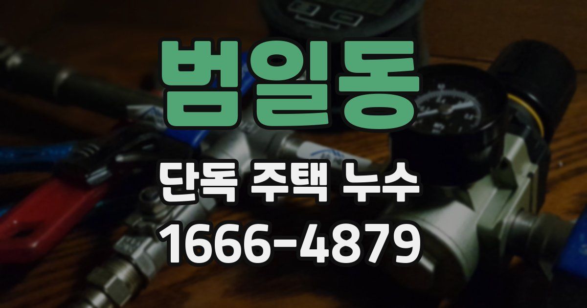 범일동 단독 주택 누수