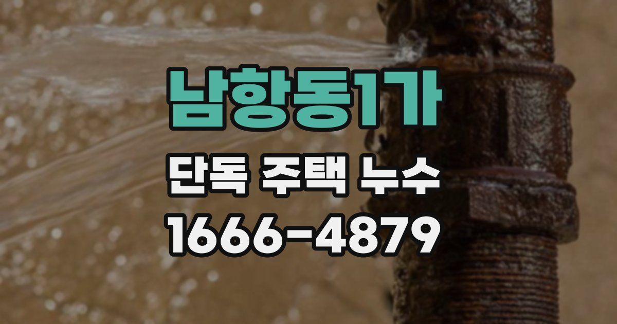 남항동1가 단독 주택 누수