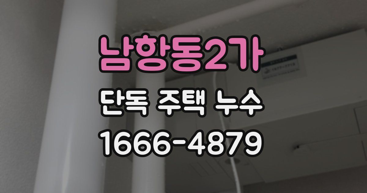 남항동2가 단독 주택 누수