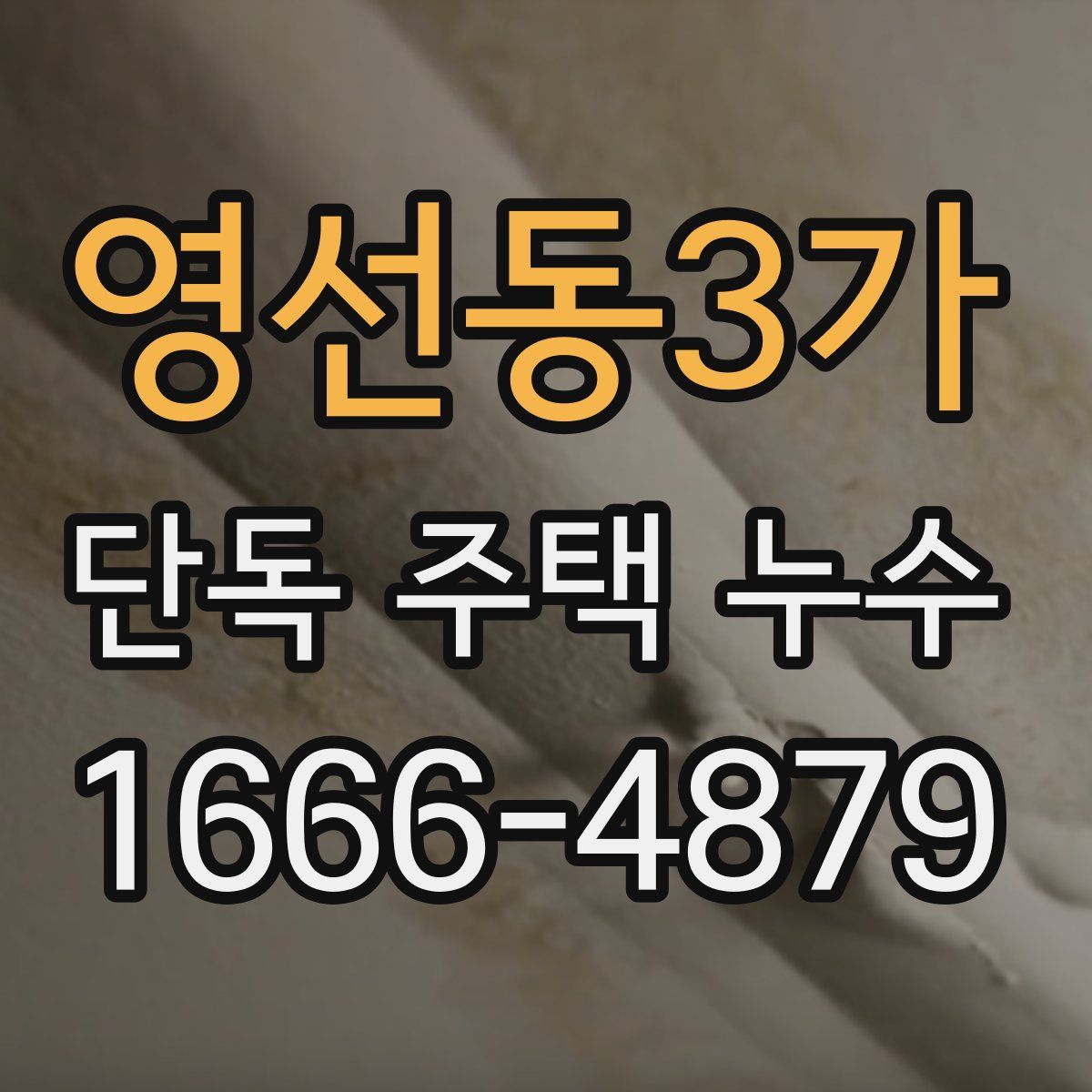 영선동3가 단독 주택 누수