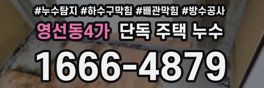 영선동4가 단독 주택 누수