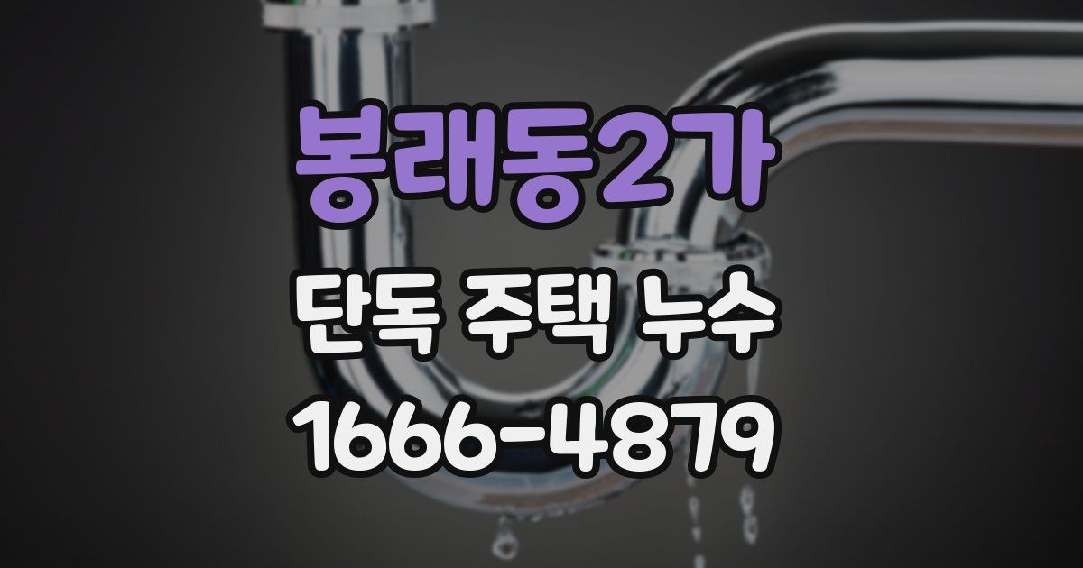 봉래동2가 단독 주택 누수