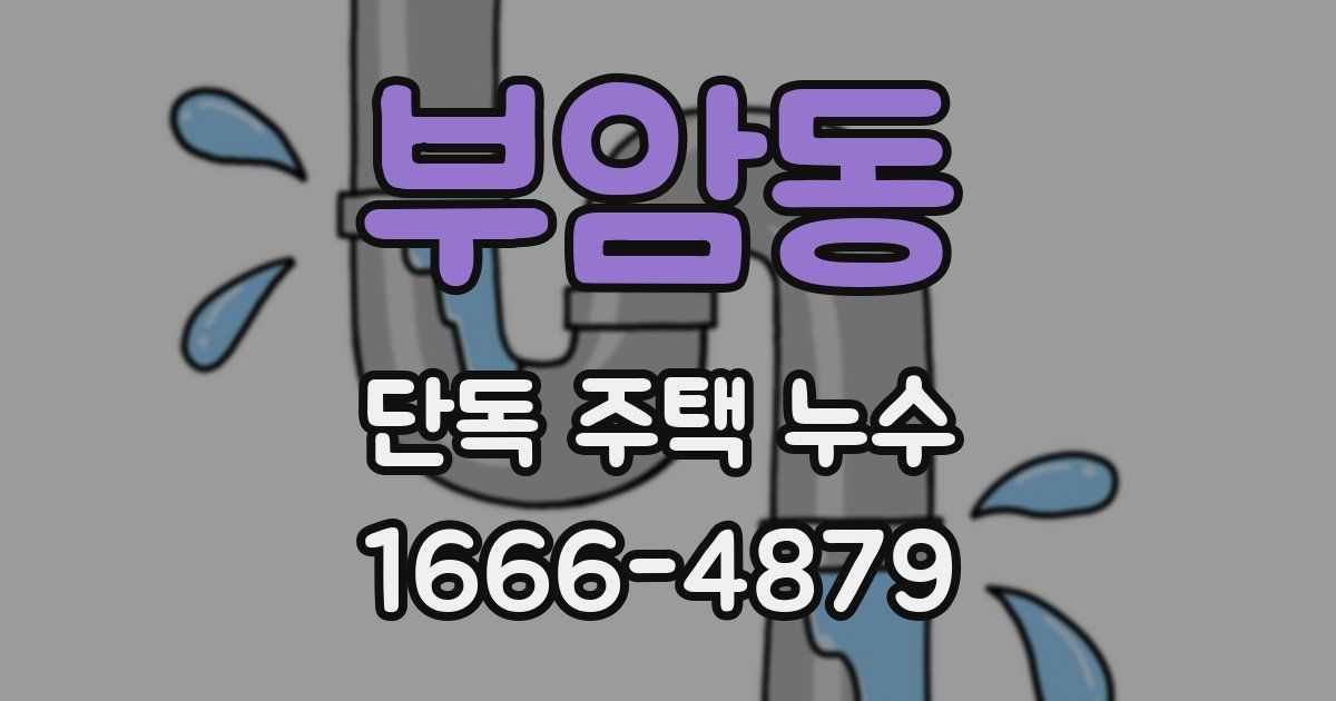 부암동 단독 주택 누수