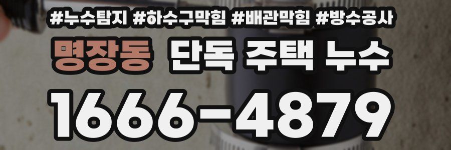 명장동 단독 주택 누수