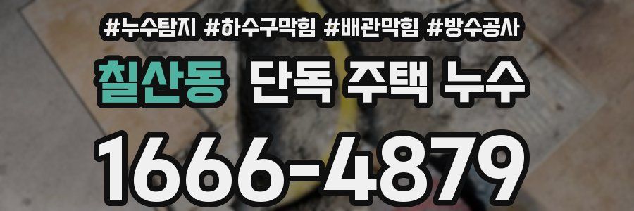 칠산동 단독 주택 누수