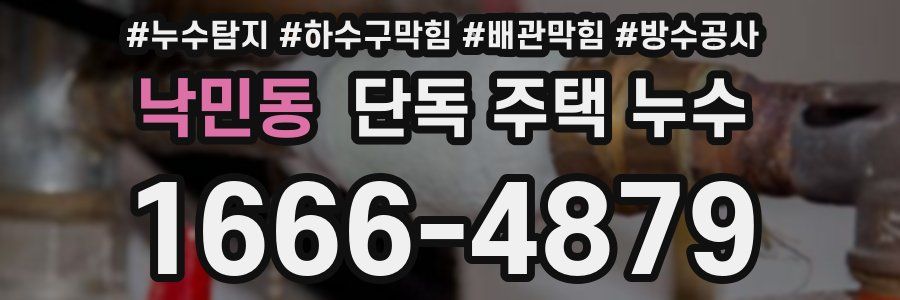 낙민동 단독 주택 누수