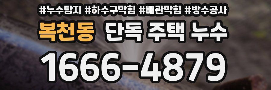 복천동 단독 주택 누수