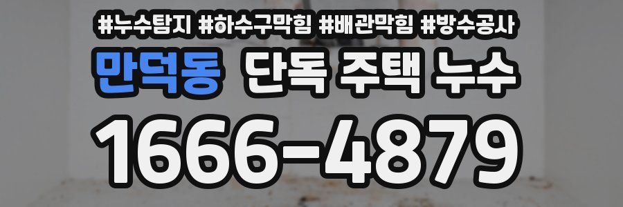 만덕동 단독 주택 누수