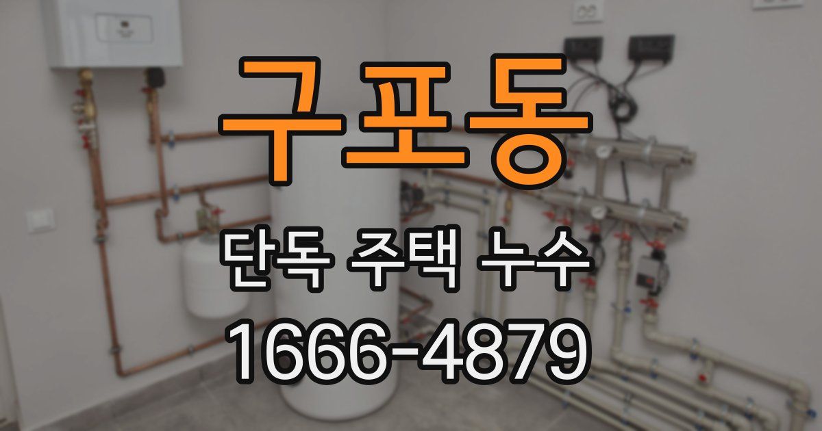 구포동 단독 주택 누수