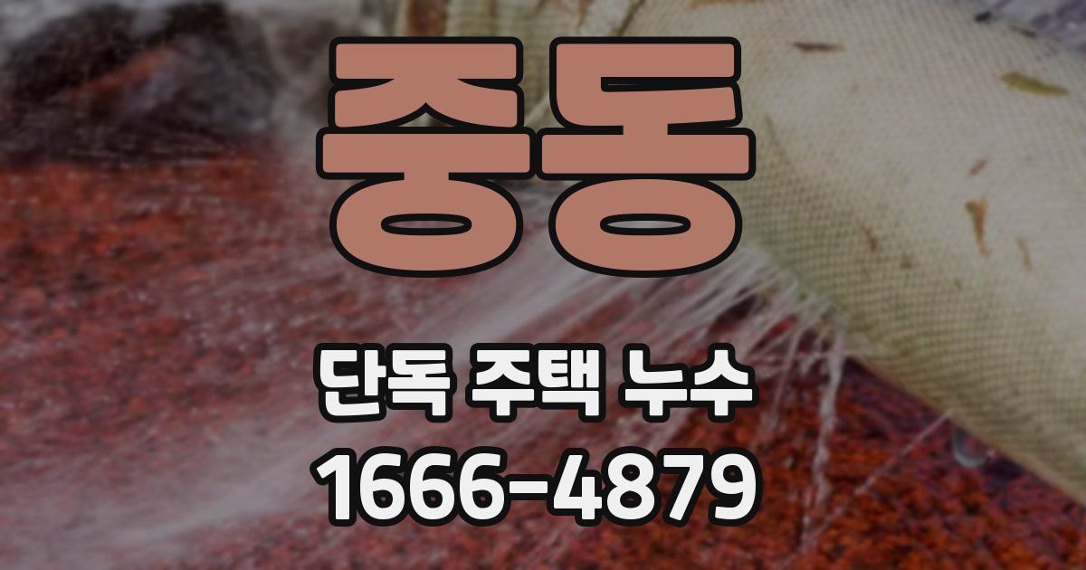 중동 단독 주택 누수