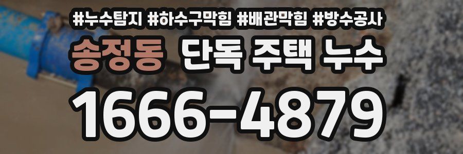 송정동 단독 주택 누수