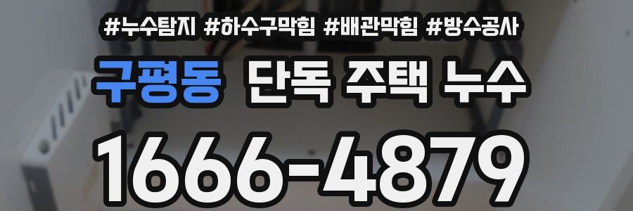 구평동 단독 주택 누수