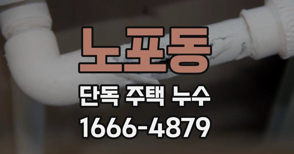 노포동 단독 주택 누수