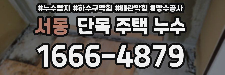 서동 단독 주택 누수