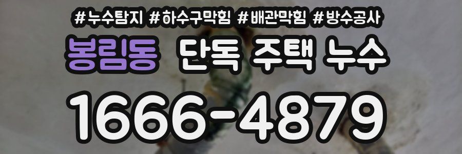 봉림동 단독 주택 누수