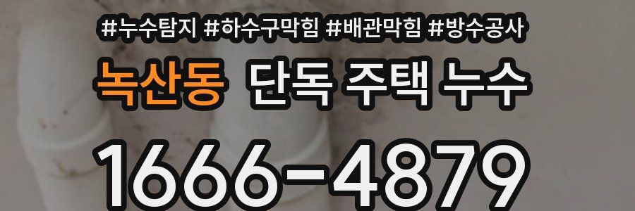 녹산동 단독 주택 누수
