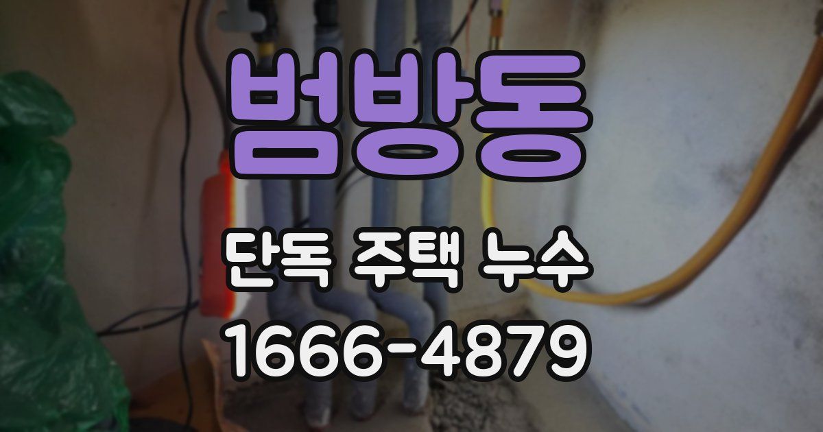 범방동 단독 주택 누수