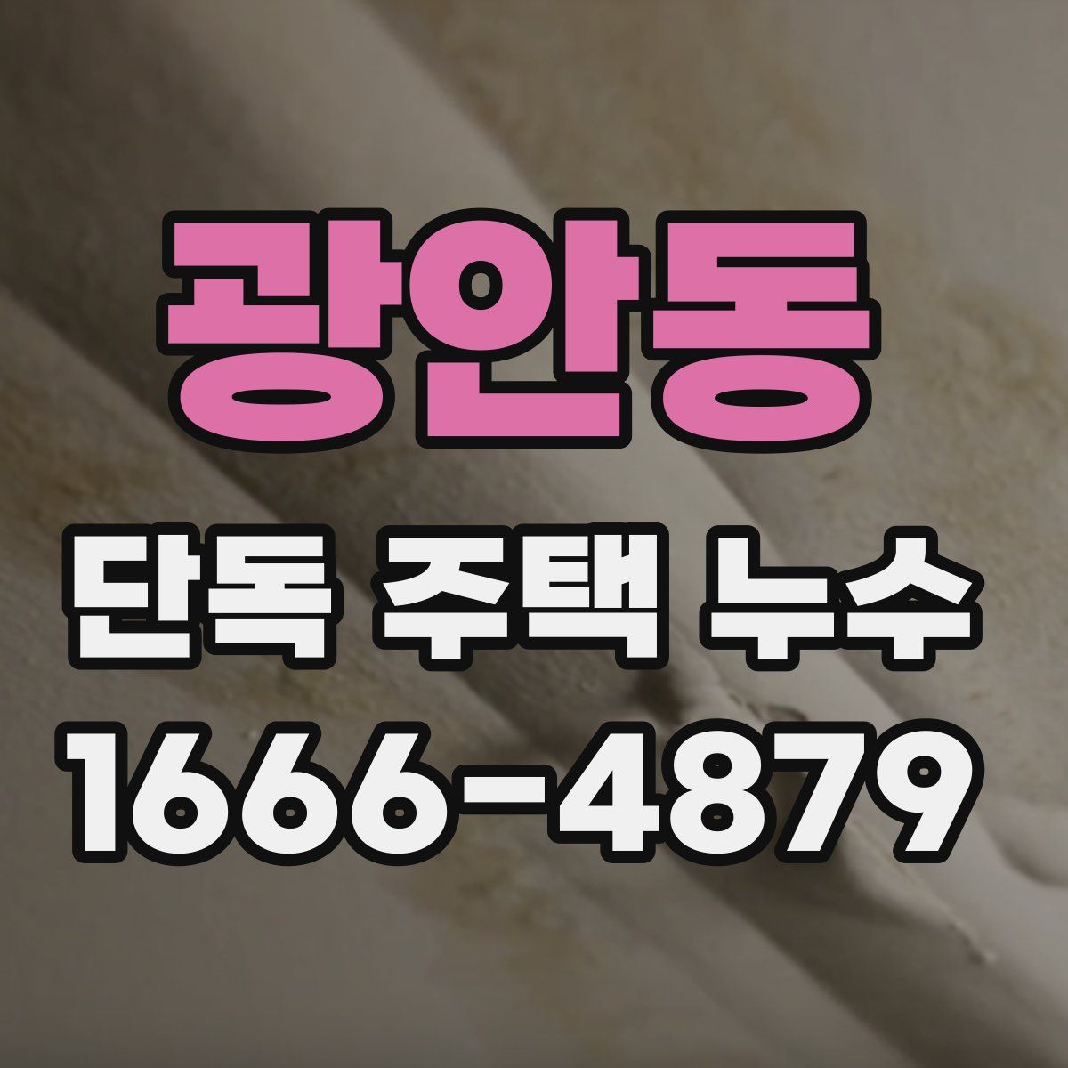 광안동 단독 주택 누수