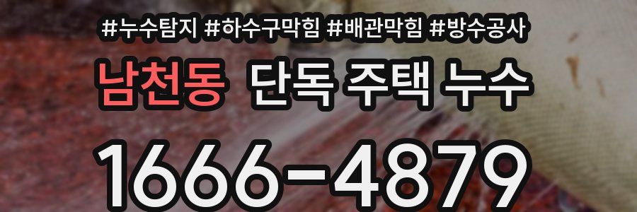 남천동 단독 주택 누수