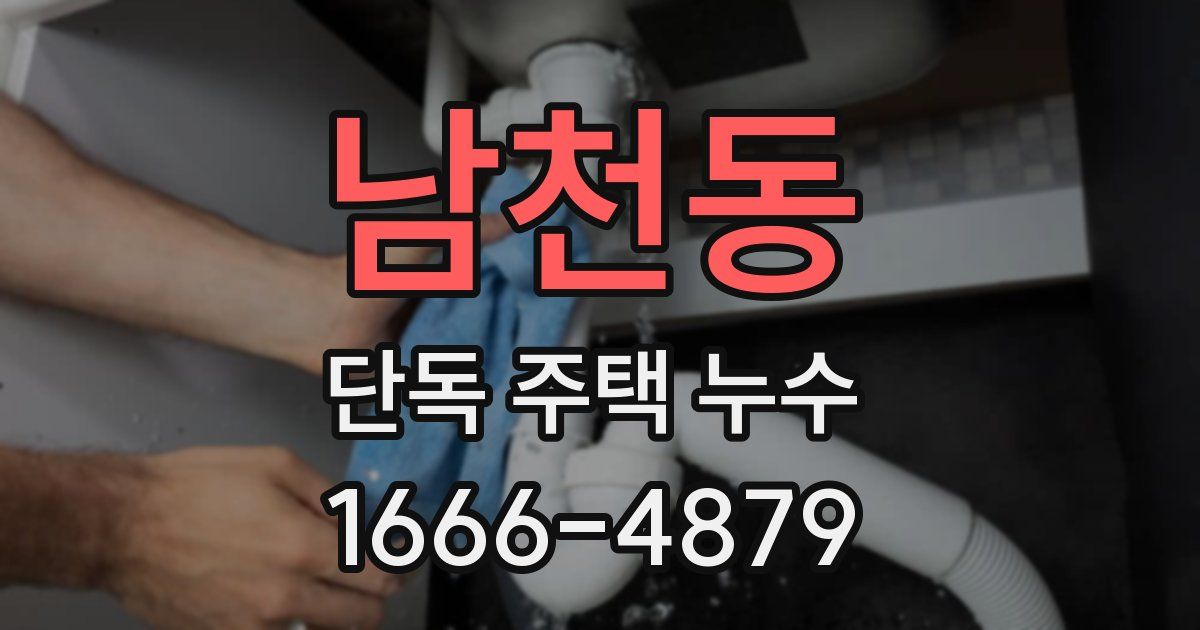 남천동 단독 주택 누수