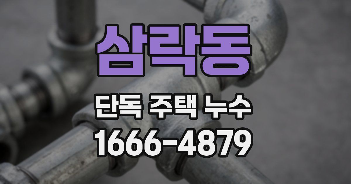 삼락동 단독 주택 누수