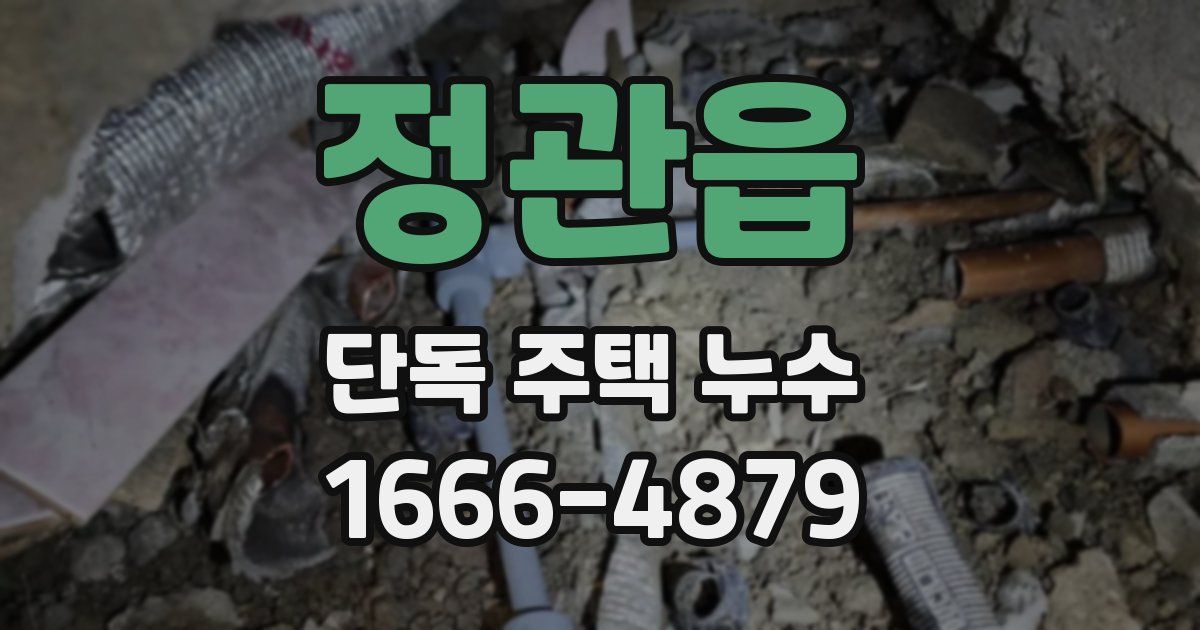 정관읍 단독 주택 누수