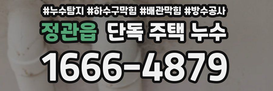 정관읍 단독 주택 누수