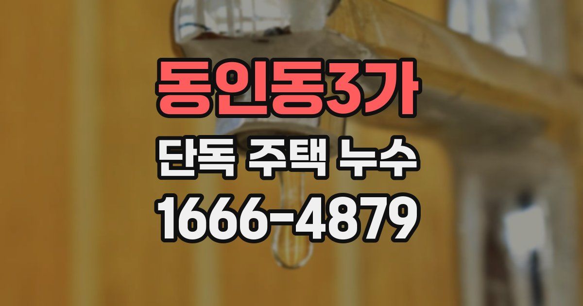 동인동3가 단독 주택 누수