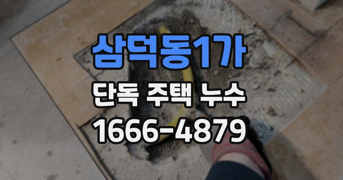 삼덕동1가 단독 주택 누수