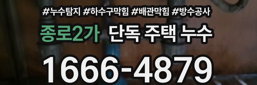 종로2가 단독 주택 누수
