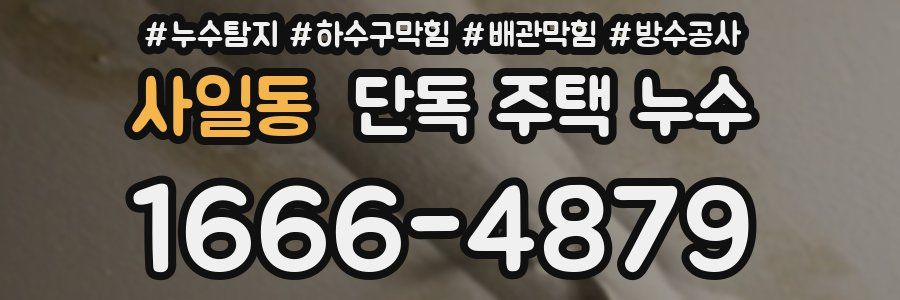 사일동 단독 주택 누수