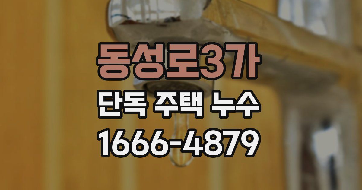 동성로3가 단독 주택 누수