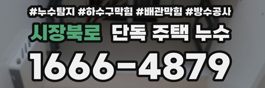 시장북로 단독 주택 누수
