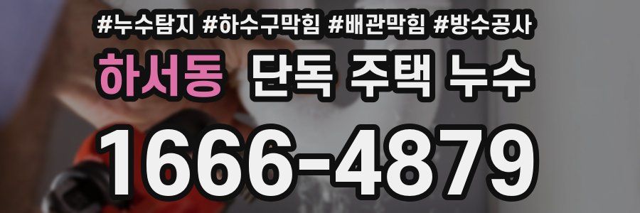 하서동 단독 주택 누수