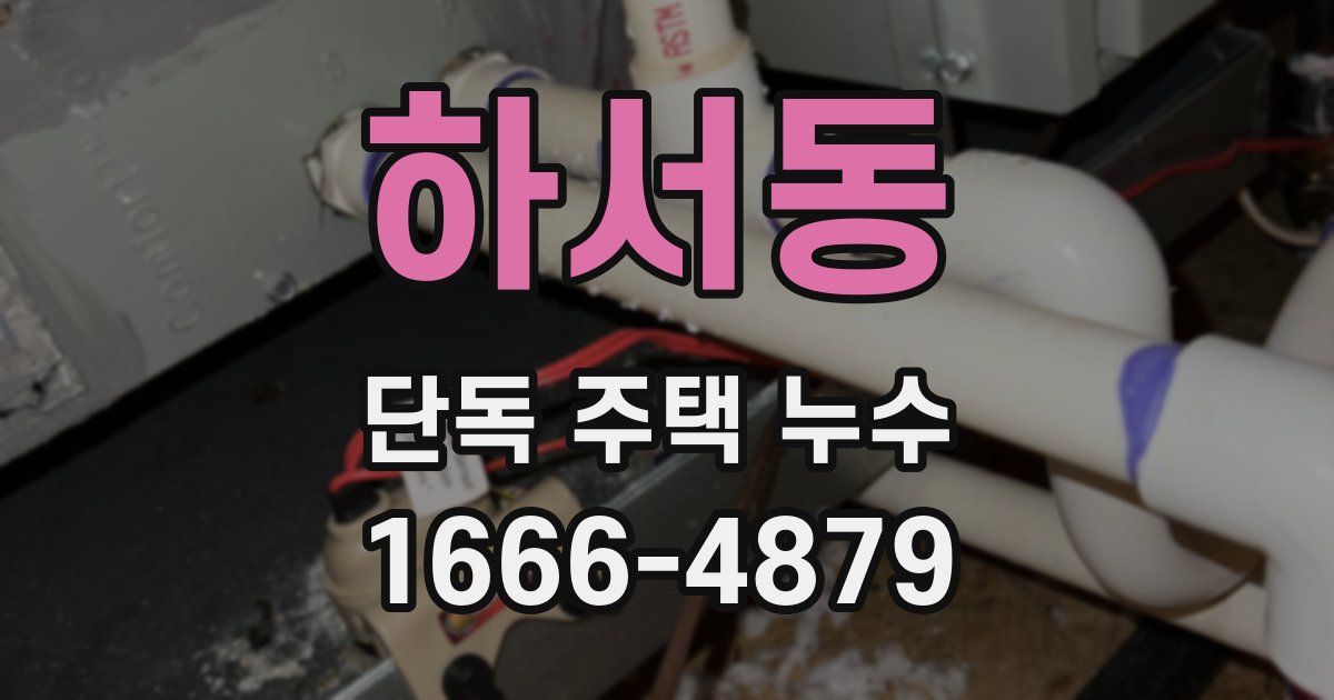 하서동 단독 주택 누수