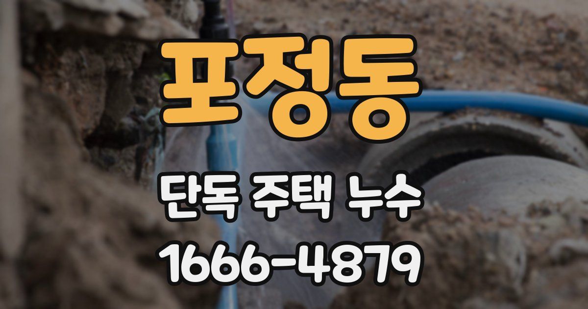 포정동 단독 주택 누수