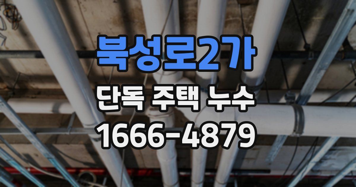 북성로2가 단독 주택 누수