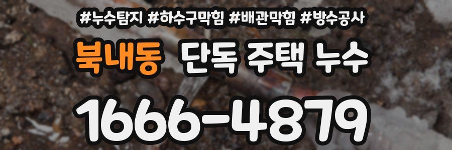 북내동 단독 주택 누수
