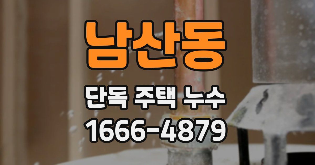 남산동 단독 주택 누수