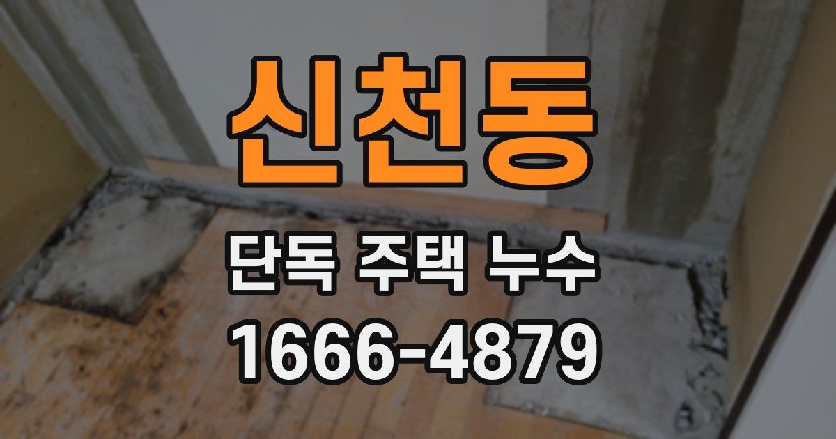 신천동 단독 주택 누수