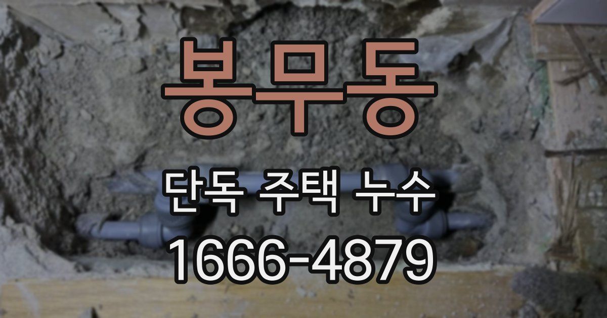 봉무동 단독 주택 누수