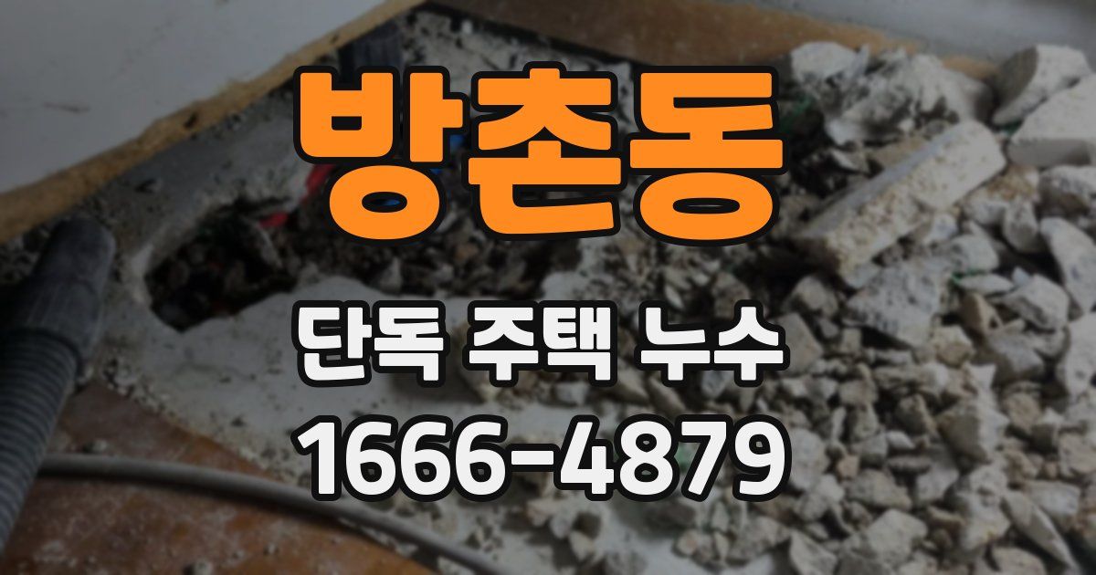 방촌동 단독 주택 누수