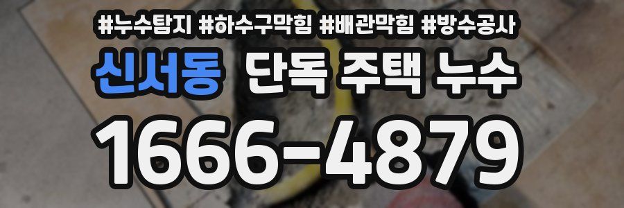 신서동 단독 주택 누수