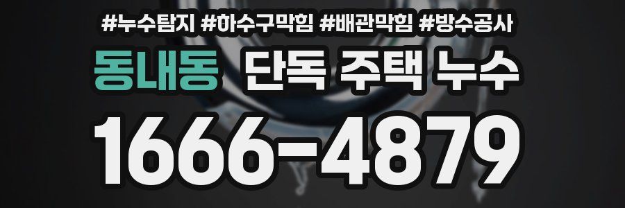 동내동 단독 주택 누수