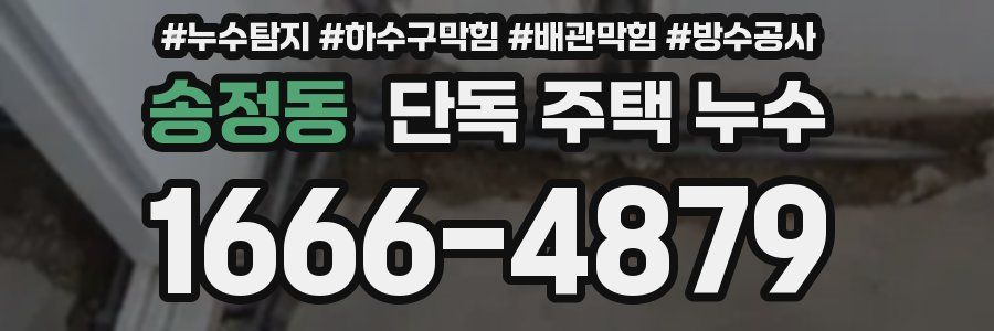 송정동 단독 주택 누수