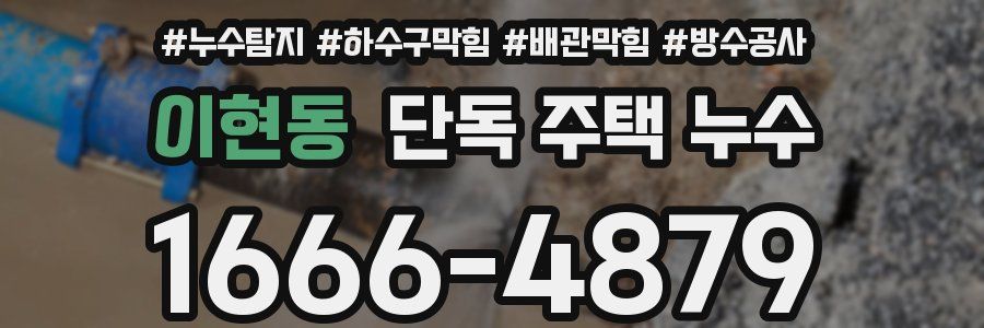 이현동 단독 주택 누수