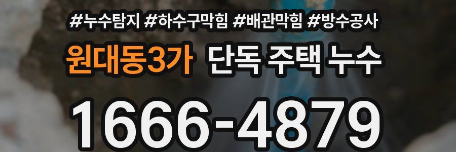 원대동3가 단독 주택 누수