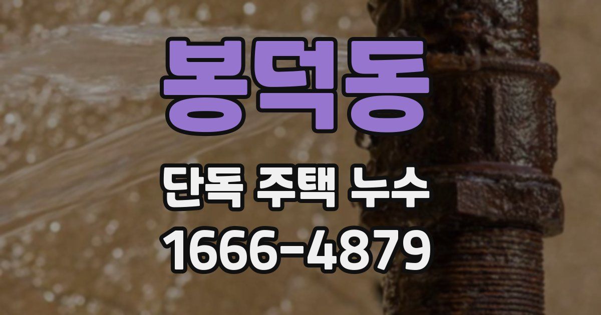 봉덕동 단독 주택 누수