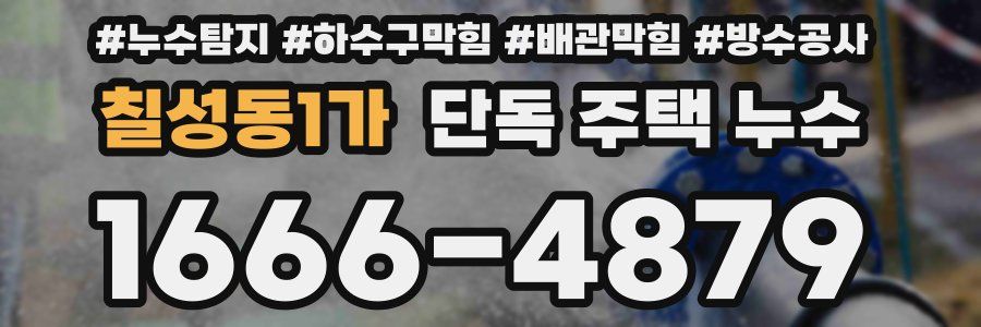 칠성동1가 단독 주택 누수