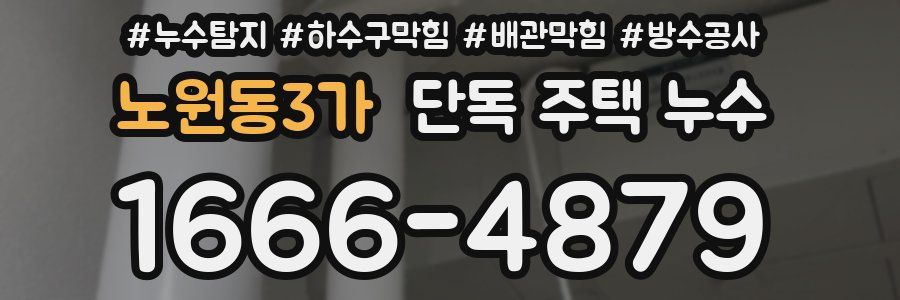 노원동3가 단독 주택 누수